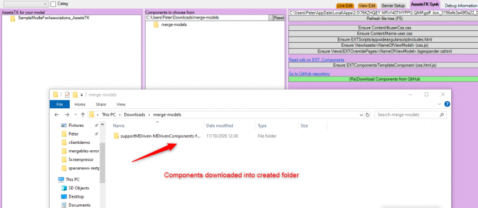 downloaded components